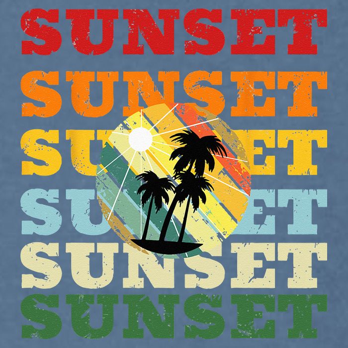 Cool Summer Casual Graphic Tee Retro Summer Garment-Dyed Sweatshirt