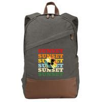 Cool Summer Casual Graphic Tee Retro Summer Cotton Canvas Backpack