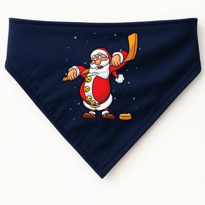 Christmas Santa Claus Ice Hockey Gifts Boys Teens USA-Made Doggie Bandana