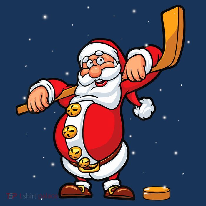 Christmas Santa Claus Ice Hockey Gifts Boys Teens Flatbill Hat