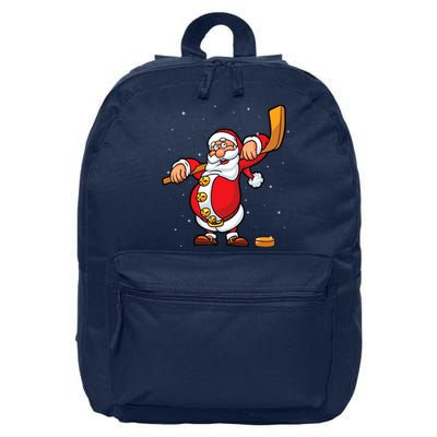 Christmas Santa Claus Ice Hockey Gifts Boys Teens 16 in Basic Backpack