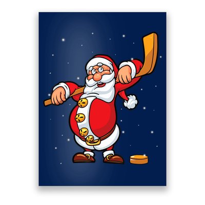 Christmas Santa Claus Ice Hockey Gifts Boys Teens Poster