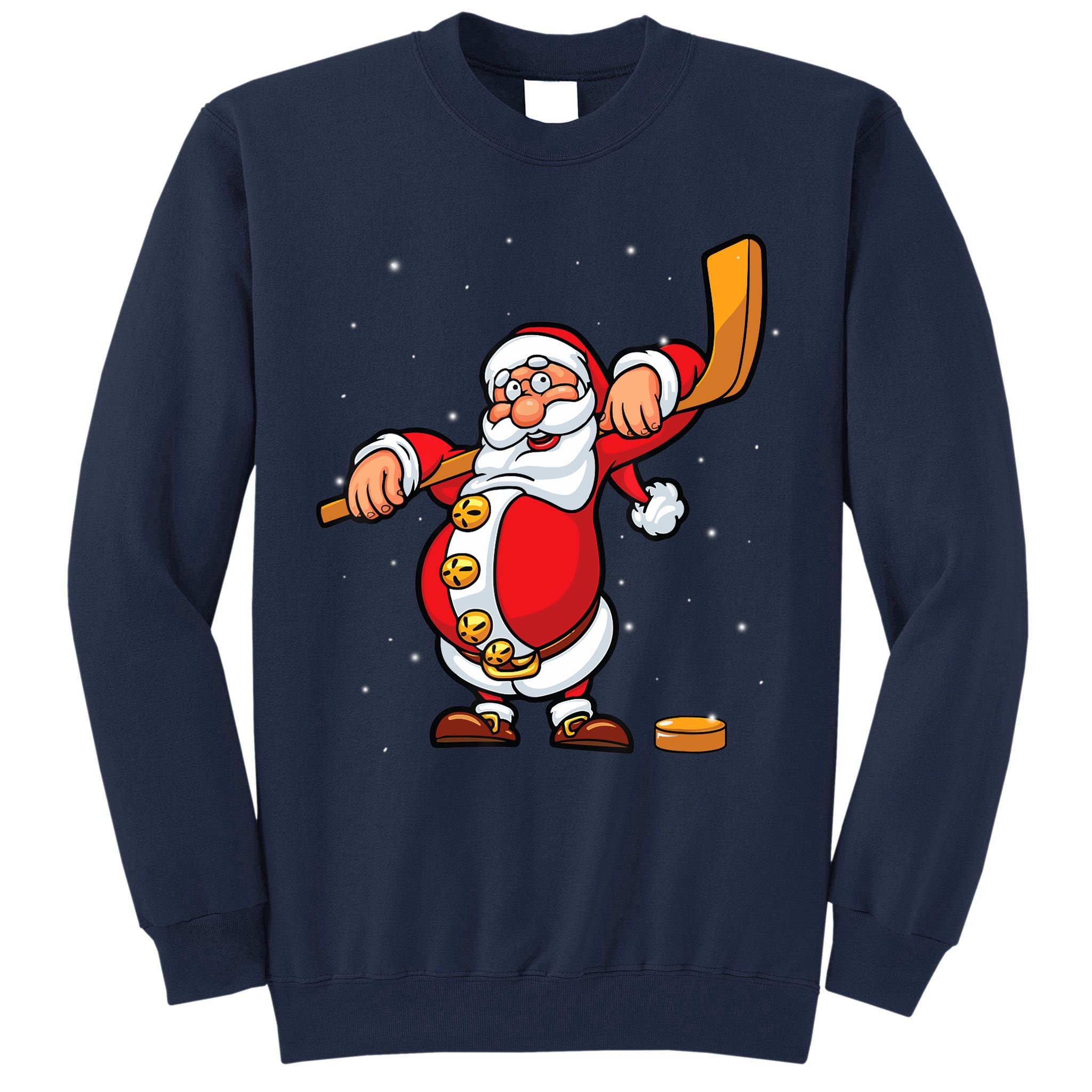 Christmas Santa Claus Ice Hockey Gifts Boys Teens Tall Sweatshirt