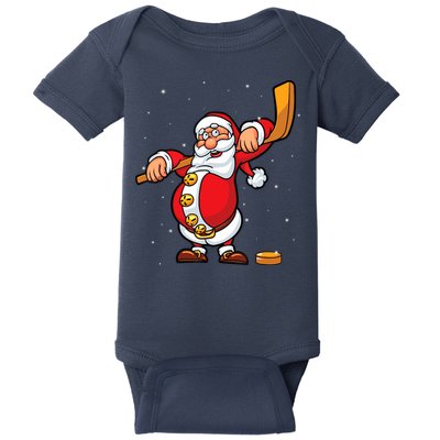 Christmas Santa Claus Ice Hockey Gifts Boys Teens Baby Bodysuit