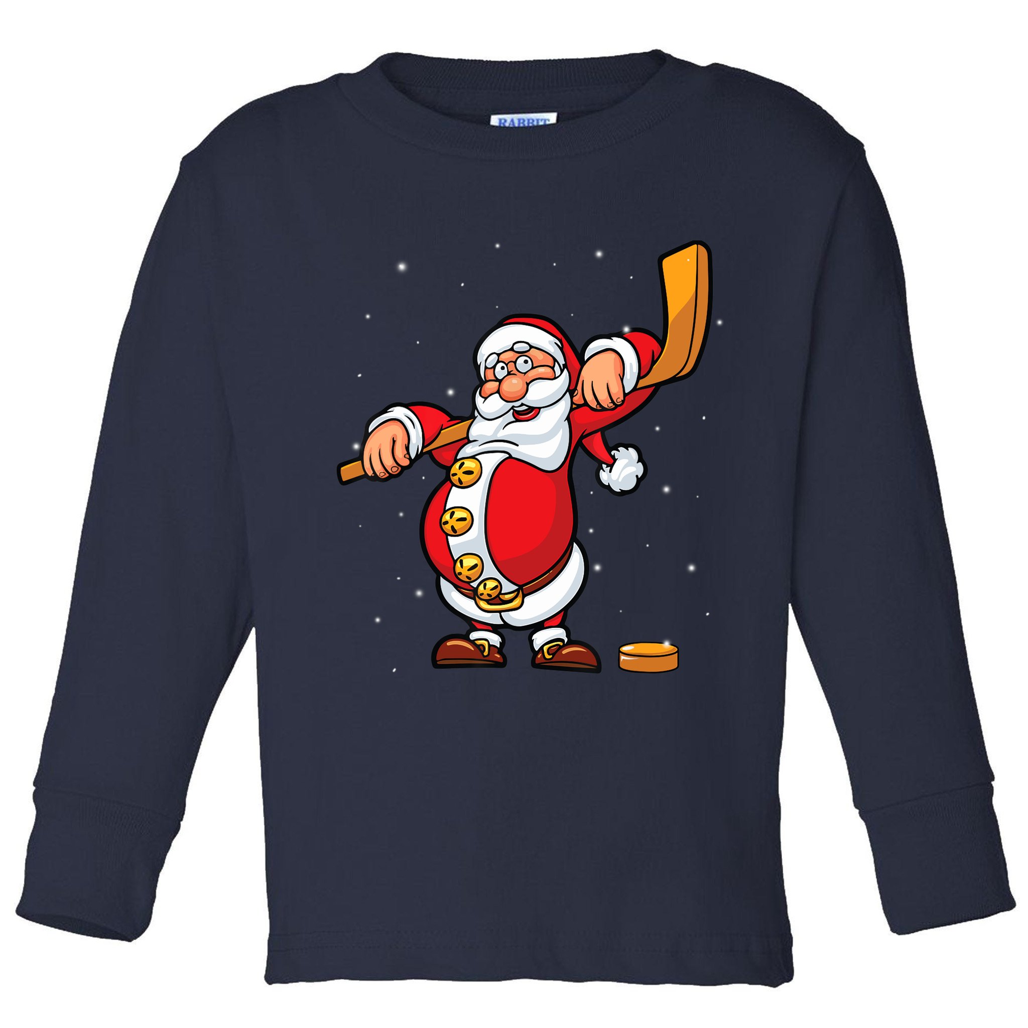 Christmas Santa Claus Ice Hockey Gifts Boys Teens Toddler Long Sleeve Shirt