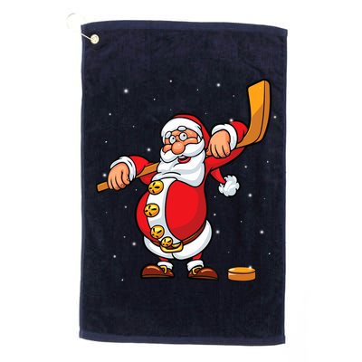 Christmas Santa Claus Ice Hockey Gifts Boys Teens Golf Towel