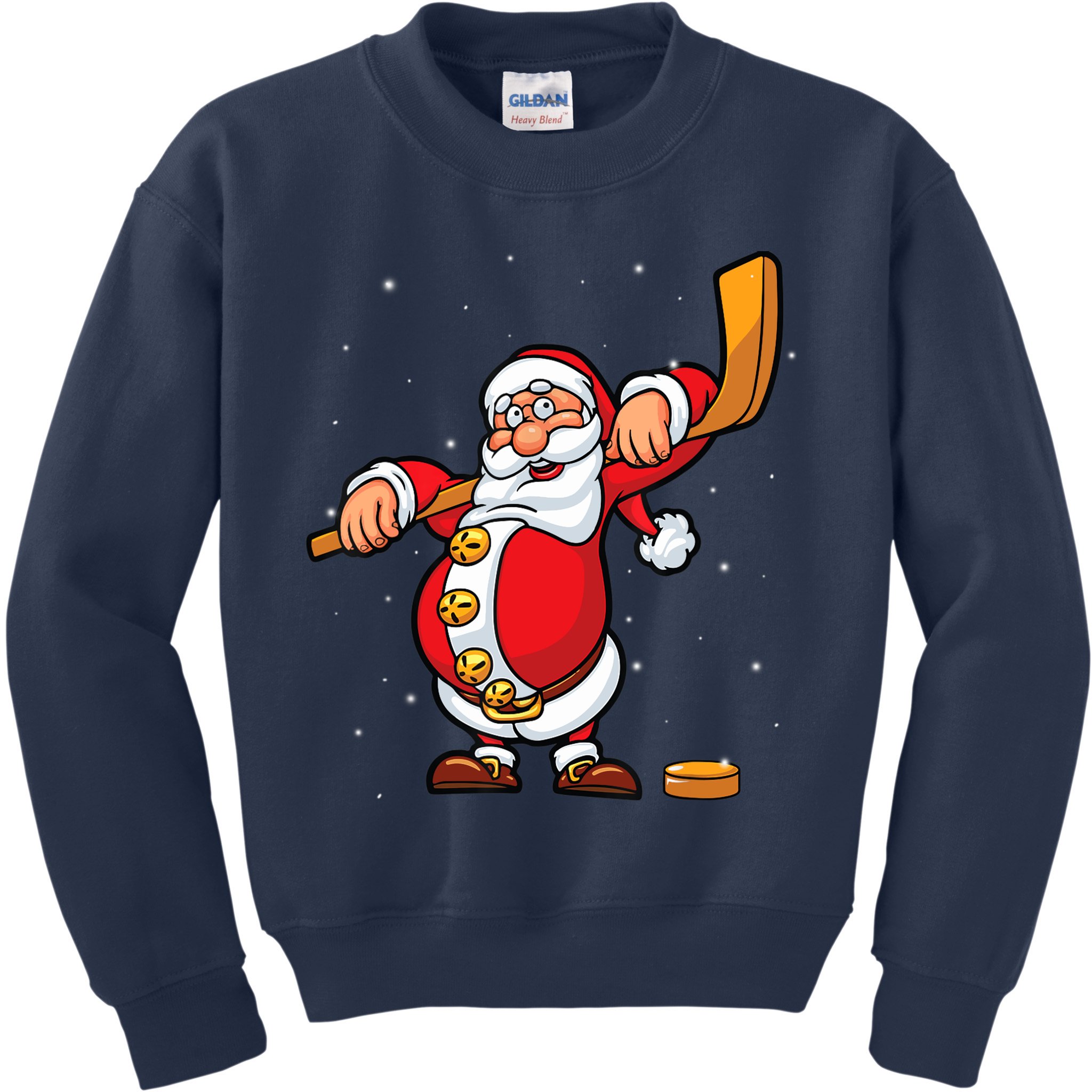 Christmas Santa Claus Ice Hockey Gifts Boys Teens Kids Sweatshirt