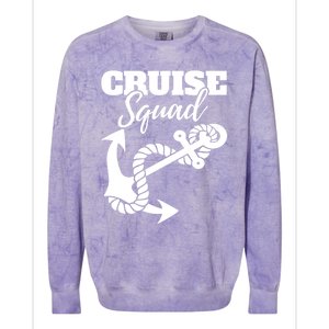 Cruise Squad Cruise Ship For Family Friends Cool Gift Colorblast Crewneck Sweatshirt