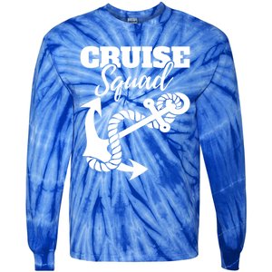 Cruise Squad Cruise Ship For Family Friends Cool Gift Tie-Dye Long Sleeve Shirt