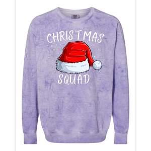 Christmas Squad Christmas Pajama Party Family Group Matching Colorblast Crewneck Sweatshirt