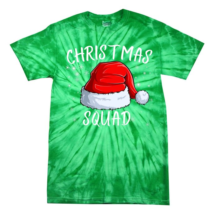 Christmas Squad Christmas Pajama Party Family Group Matching Tie-Dye T-Shirt