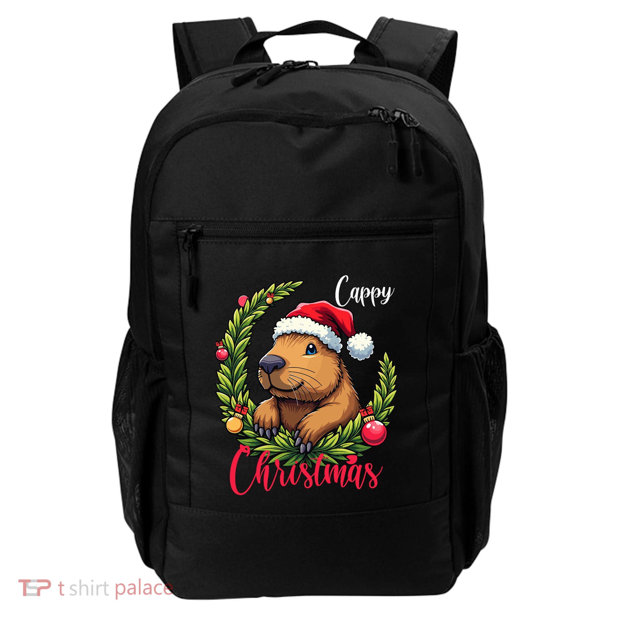 Capybara Santa Clause Christmas Daily Commute Backpack