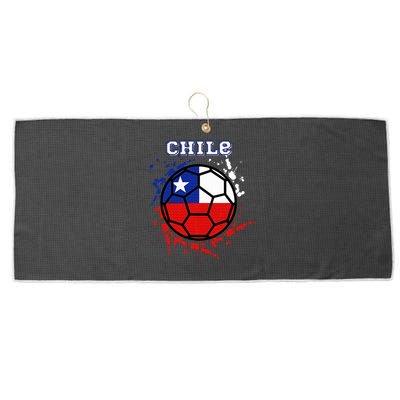 Chile Soccer Chilean Flag Futbol Fan Jersey Large Microfiber Waffle Golf Towel