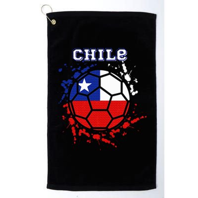 Chile Soccer Chilean Flag Futbol Fan Jersey Platinum Collection Golf Towel