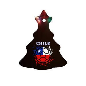 Chile Soccer Chilean Flag Futbol Fan Jersey Ceramic Tree Ornament