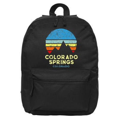 Colorado Springs Colorado 16 in Basic Backpack