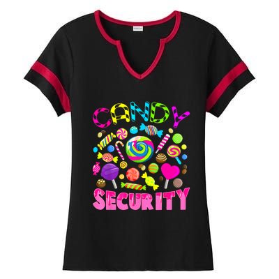 Candy Security Candyland Costume Teens Adult Ladies Halftime Notch Neck Tee