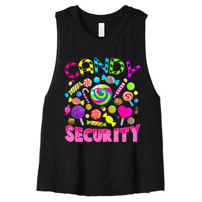 Candy Security Candyland Costume Teens Adult Women's Racerback Cropped Tank