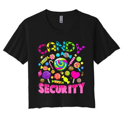 Candy Security Candyland Costume Teens Adult Women's Crop Top Tee