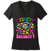 Candy Security Candyland Costume Teens Adult Women's V-Neck T-Shirt