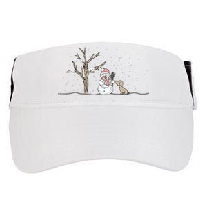 Christmas Snowman Cute Dog Xmas Holiday Minimalist Adult Drive Performance Visor