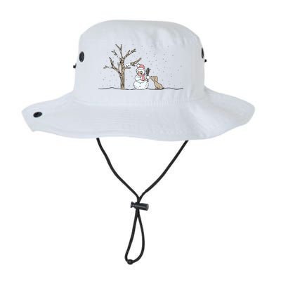 Christmas Snowman Cute Dog Xmas Holiday Minimalist Legacy Cool Fit Booney Bucket Hat