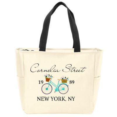 Cornelia Street Crew New York City 1989 Floral Bike Women Zip Tote Bag