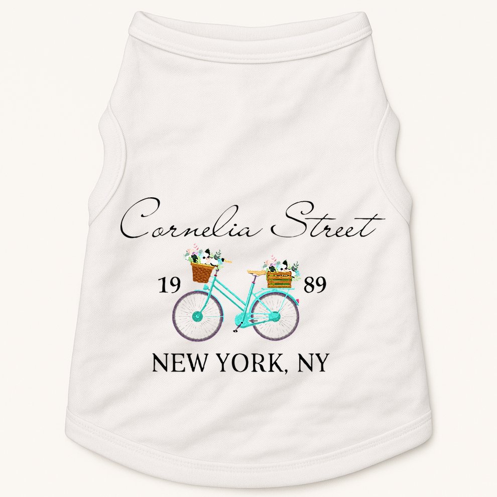 Cornelia Street Crew New York City 1989 Floral Bike Women Doggie Tank