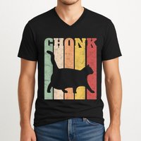Chonk Scale Cat Meme Chonky Chonk Memes V-Neck T-Shirt
