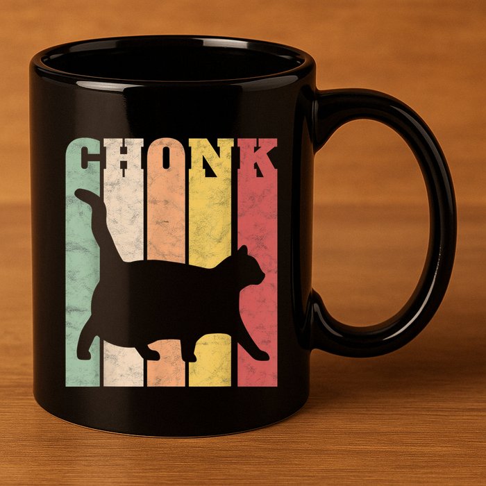 Chonk Scale Cat Meme Chonky Chonk Memes 11oz C Handle Ceramic Mug