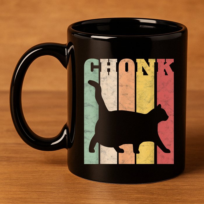 Chonk Scale Cat Meme Chonky Chonk Memes 11oz C Handle Ceramic Mug
