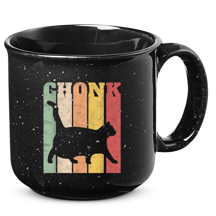 Chonk Scale Cat Meme Chonky Chonk Memes 15oz Campfire Ceramic Mug