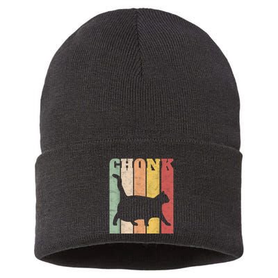 Chonk Scale Cat Meme Chonky Chonk Memes Sustainable Knit Beanie