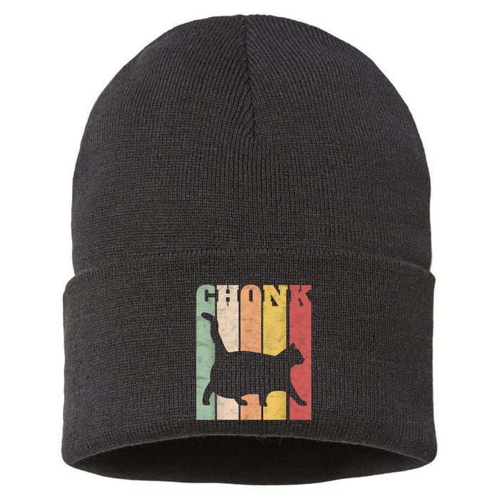 Chonk Scale Cat Meme Chonky Chonk Memes Sustainable Knit Beanie