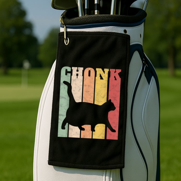 Chonk Scale Cat Meme Chonky Chonk Memes Golf Towel