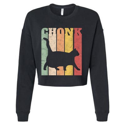 Chonk Scale Cat Meme Chonky Chonk Memes Cropped Pullover Crew
