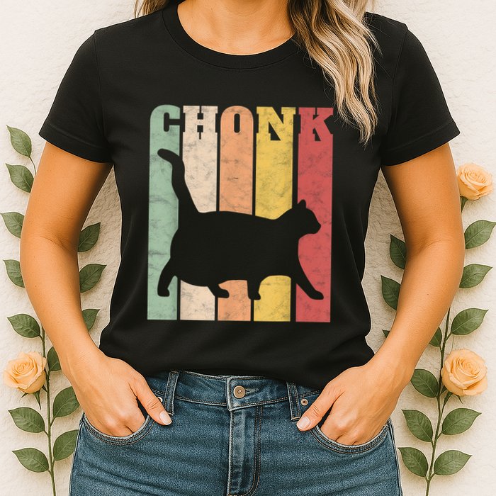 Chonk Scale Cat Meme Chonky Chonk Memes Womens T-Shirt