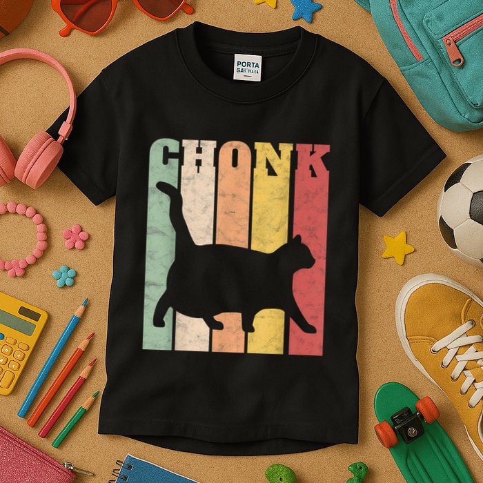 Chonk Scale Cat Meme Chonky Chonk Memes Kids T-Shirt