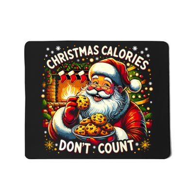 Cute Santa Cookie Funny Christmas Calories Dont Count Gift Mousepad