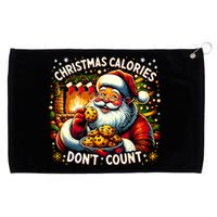 Cute Santa Cookie Funny Christmas Calories Dont Count Gift Grommeted Golf Towel