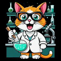 Cute Scientist Cat Lab Experiment Art Design Science Wool Snapback Cap