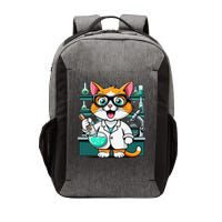 Cute Scientist Cat Lab Experiment Art Design Science Vector Backpack
