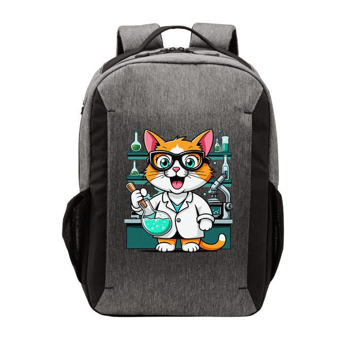 Cute Scientist Cat Lab Experiment Art Design Science Vector Backpack