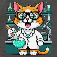 Cute Scientist Cat Lab Experiment Art Design Science Vector Backpack