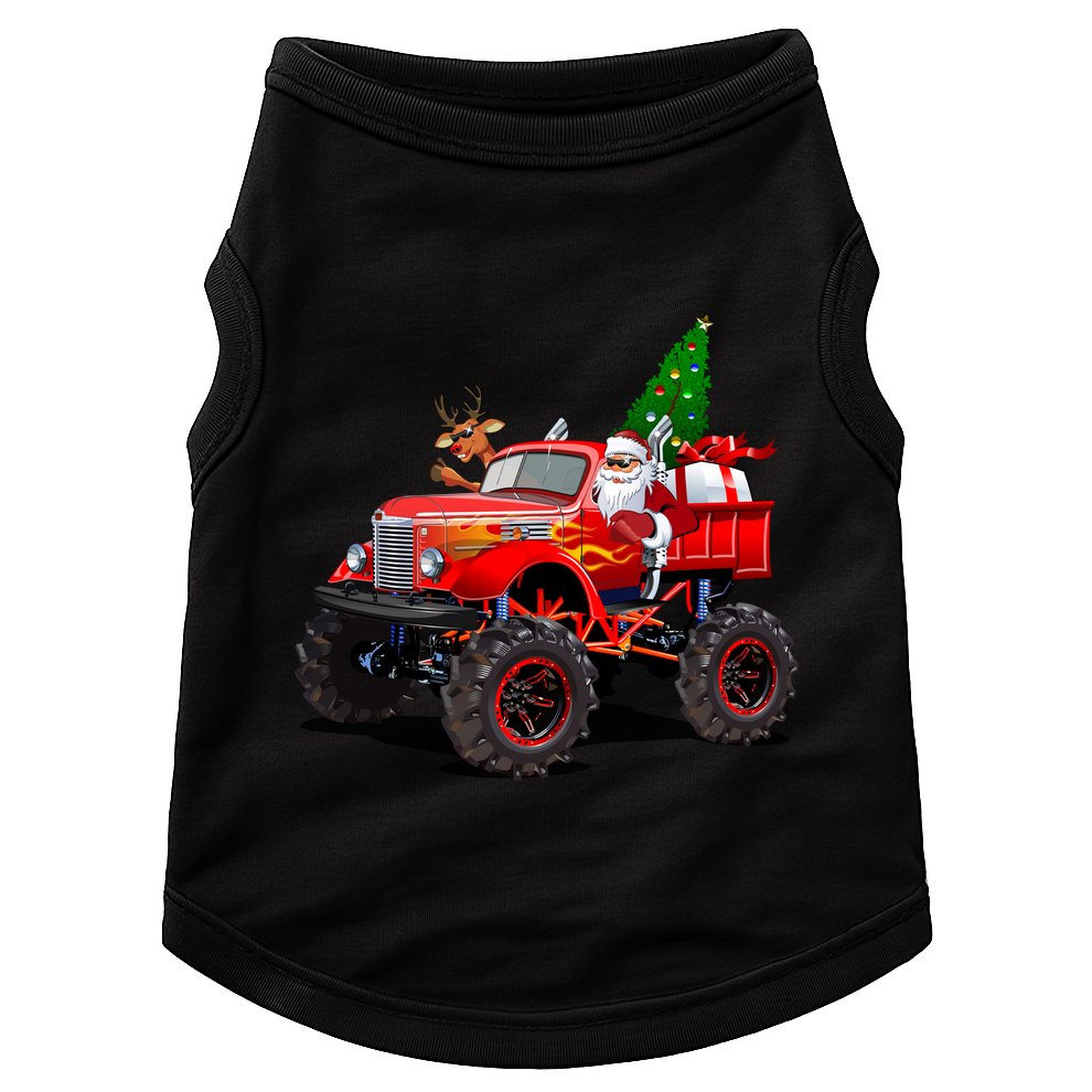 Christmas Santa Claus Reindeer Monster Truck Doggie Tank