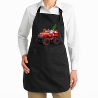 Christmas Santa Claus Reindeer Monster Truck Apron