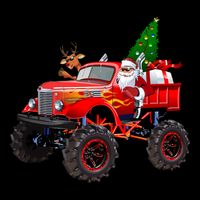 Christmas Santa Claus Reindeer Monster Truck Apron