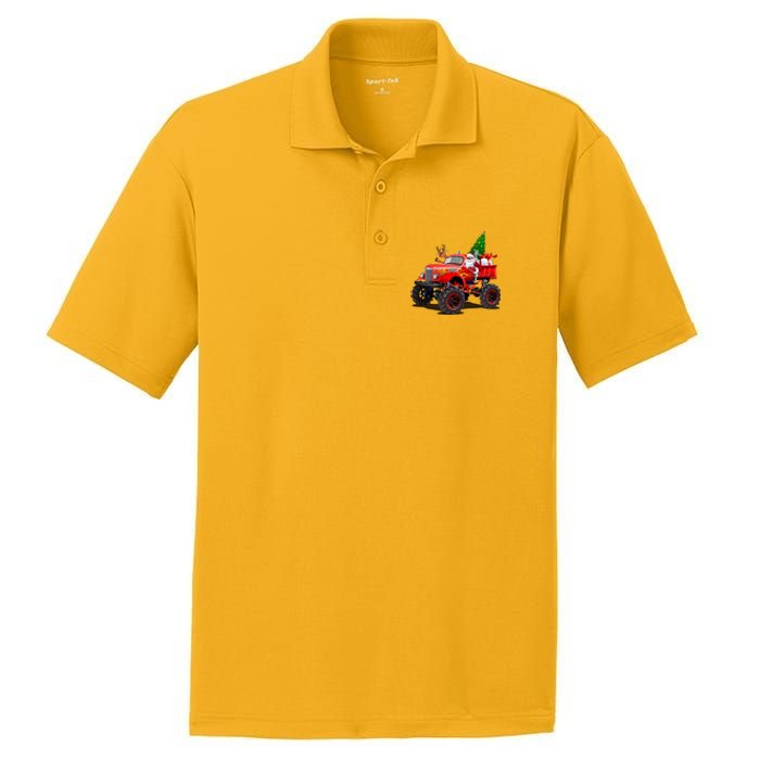 Christmas Santa Claus Reindeer Monster Truck PosiCharge RacerMesh Polo