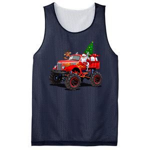 Christmas Santa Claus Reindeer Monster Truck Mesh Reversible Basketball Jersey Tank