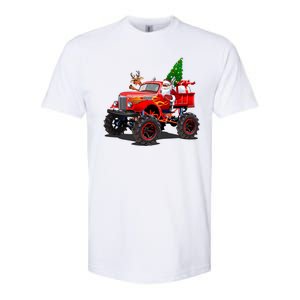 Christmas Santa Claus Reindeer Monster Truck Softstyle CVC T-Shirt